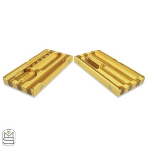 RAW - Striped Bamboo Flip Rolling Tray