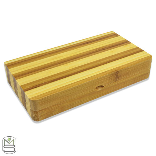 RAW – Striped Bamboo Flip Rolling Tray RAW - Striped Bamboo Flip Rolling Tray