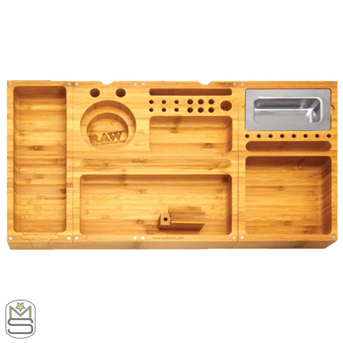 RAW - Triple Flip Bamboo Rolling Tray RAW - Triple Flip Bamboo Rolling Tray