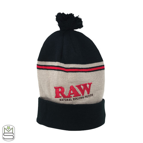 RAW PomPom Hat – Black/Brown RAW PomPom Hat - Black/Brown