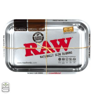 RAW Silver Metal Rolling Tray - Small